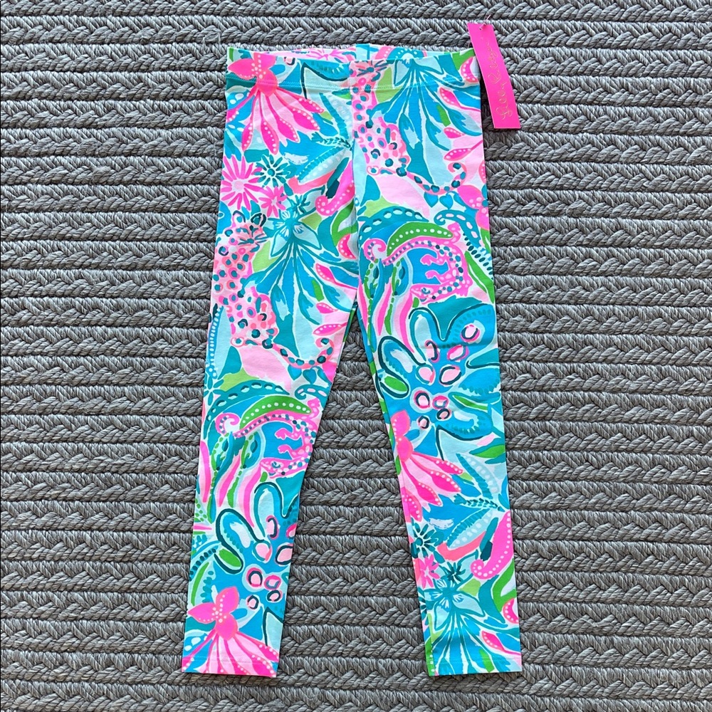 Lilly Pulitzer Pink and Blue Kids Leggings